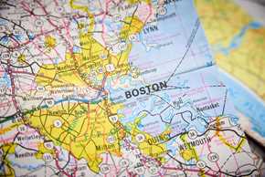 A map of Boston.