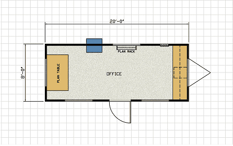 8x24 Single Floor Plan