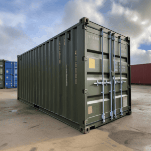 Green 20ft shipping container