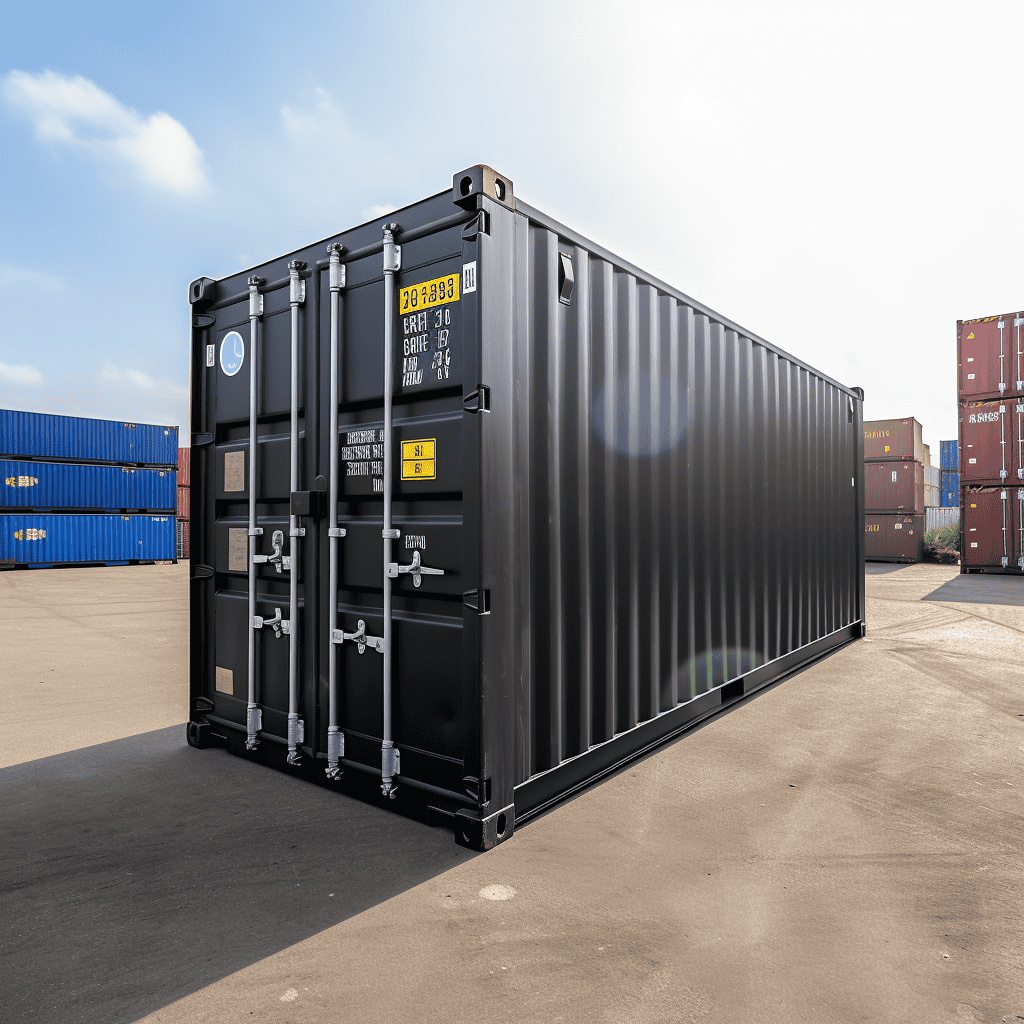 Black 20ft shipping container
