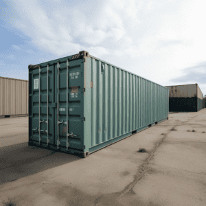Green 20ft shipping container
