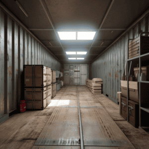 interior of storage container- 1pt perspective